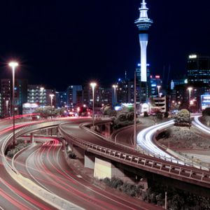 Panorama Nocturno de Auckland