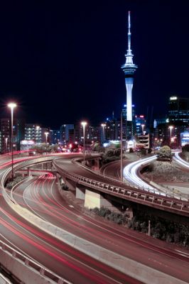 Panorama Nocturno de Auckland