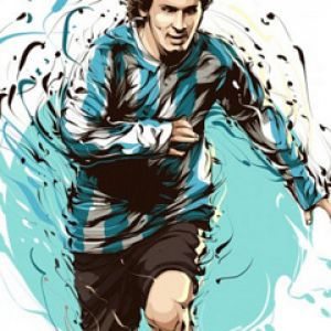 Arte de Fútbol de Lionel Messi