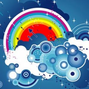 Diseño Abstracto Colorido de Arcoíris