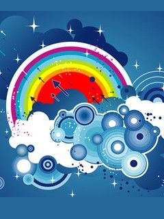 Diseño Abstracto Colorido de Arcoíris