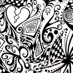 Patrones abstractos en blanco y negro