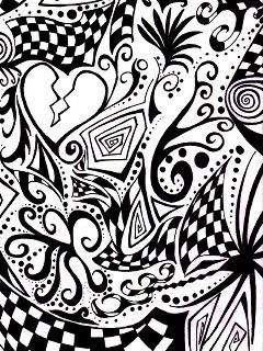 Patrones abstractos en blanco y negro