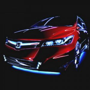 Coche Honda con luces de neón