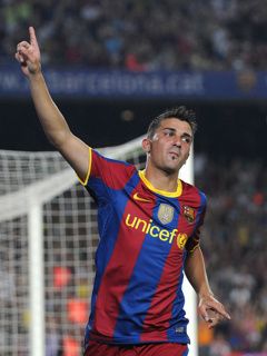 David Villa Celebrando un Gol