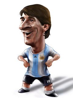 Caricatura de Lionel Messi