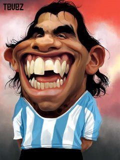 Caricatura de Tevez