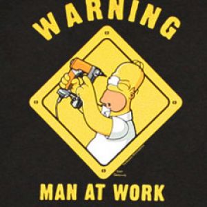Homer Simpson Advertencia
