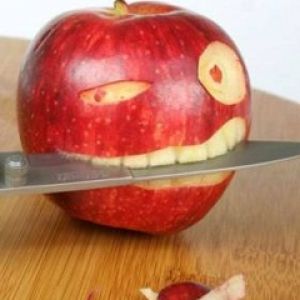 Manzana Divertida con Cara