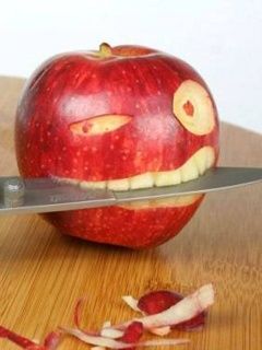 Manzana Divertida con Cara