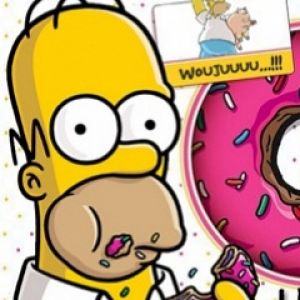 Homer Simpson Comiendo Donut