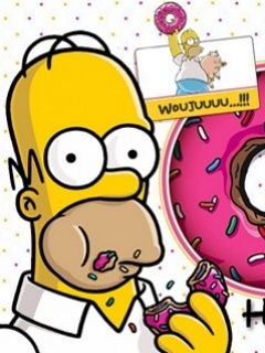 Homer Simpson Comiendo Donut