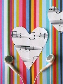 Fondo Colorido de Corazón Musical