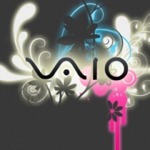 Logo VAIO con diseño floral