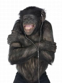 Mono Sonriente con Auriculares