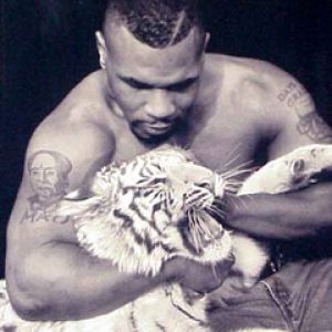 Mike Tyson con un Tigre