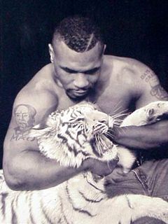 Mike Tyson con un Tigre
