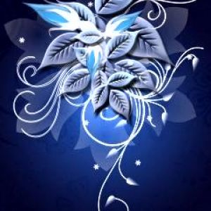 Diseño Floral Azul Elegante