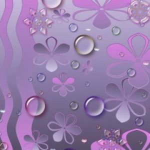 Diseño Abstracto Floral Púrpura