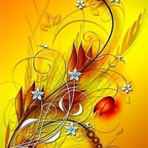 Arte Abstracto Floral Vibrante