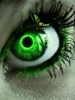 Ojo Verde con Mariposa
