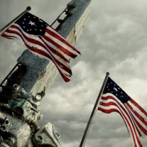 Banderas Americanas y Monumento