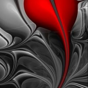 Arte Abstracto Corazón Rojo