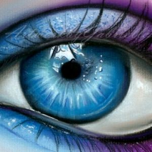 Arte del Ojo Azul Vibrante