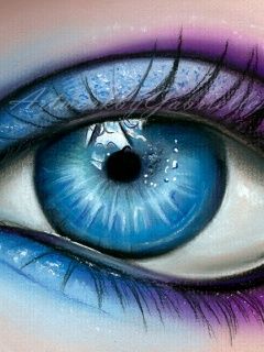 Arte del Ojo Azul Vibrante
