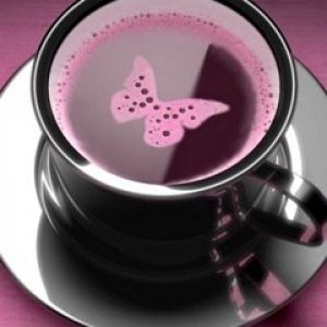 Arte del Café con Mariposa