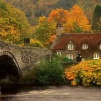 Paisaje de Otoño con Cabaña