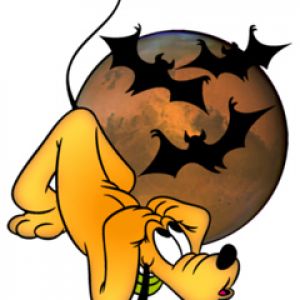 Pluto con murciélagos y Marte
