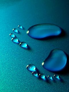 Gotas de agua azules abstractas