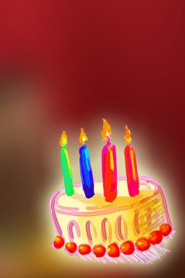 Pastel de Cumpleaños Colorido