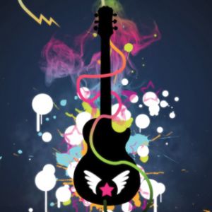 Arte de Guitarra Eléctrica Colorida