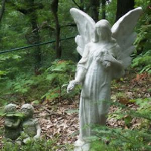 Estatua de Ángel en la Naturaleza