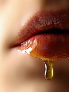 Labios Brillantes con Gota de Miel