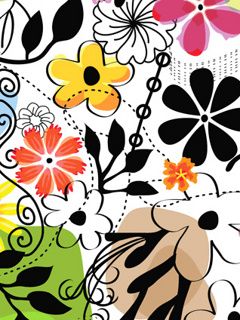 Diseño Abstracto Floral Colorido