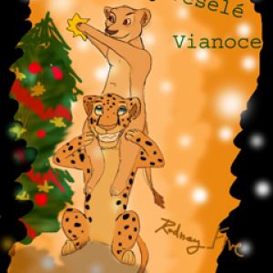 Arte Navideño de Animales Festivos