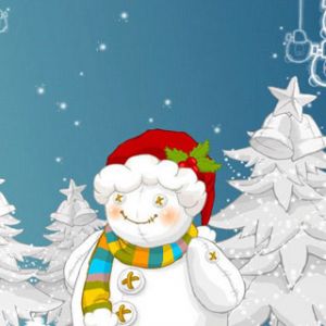 Muñeco de Nieve Adorable en un País Invernal