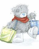 Osito Lindos con Bolsas de Compras
