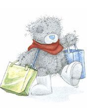 Osito Lindos con Bolsas de Compras