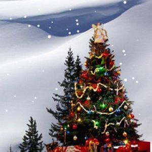 Árbol de Navidad en la Nieve