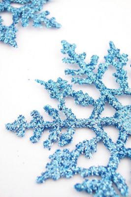 Copos de Nieve Azules Brillantes