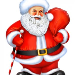 Ilustración de Papá Noel Alegre