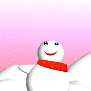 Muñeco de Nieve Alegre con Bufanda Roja