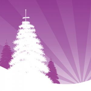 Diseño de Árbol de Navidad Púrpura
