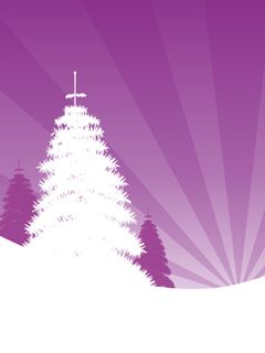 Diseño de Árbol de Navidad Púrpura