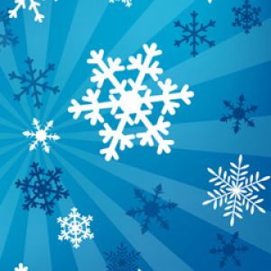 Copos de Nieve en Fondo Azul