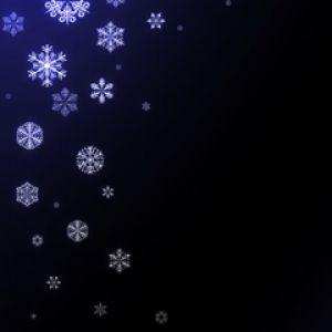 Copos de nieve en fondo oscuro